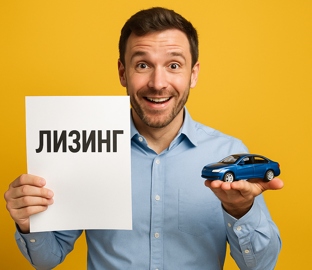 Мужчина с игрушечной машинкой