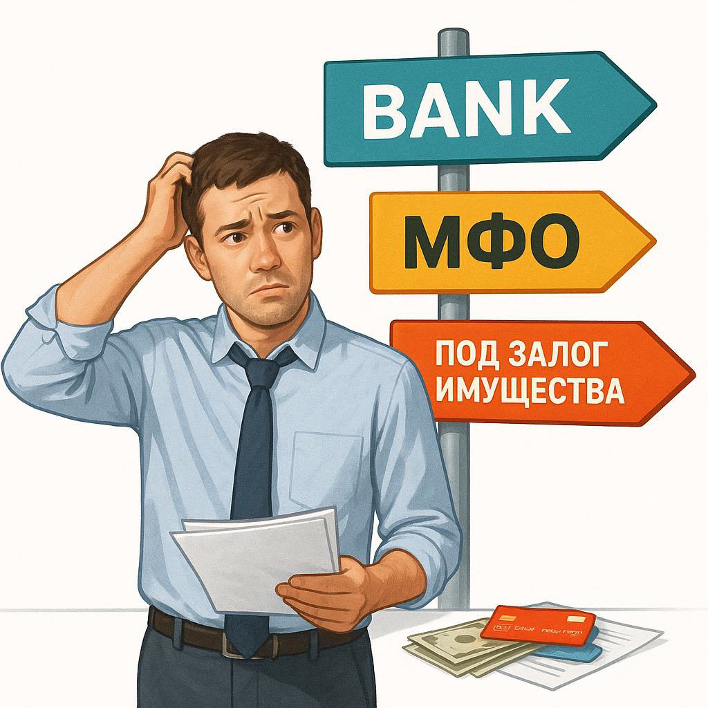 Мужчина в смятении перед выбором